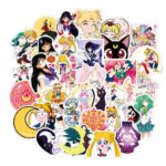 10/30/50PCS Cartoon Fashion Cute Girl Warrior Doodle Water Cup Notebook Waterproof Decorative Stickers Wholesale