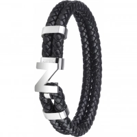 Браслет Zippo Steel Braided Leather Bracelet (20 см) купить в Ставрополе