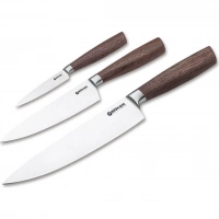 Набор кухонных ножей Boker Core Professional Set, сталь X50CrMoV15, рукоять орех купить в 