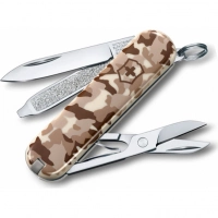 Нож перочинный Victorinox CLASSIC, сталь X55CrMo14, рукоять Cellidor®, песочный камуфляж купить в Ставрополе