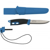 Нож с фиксированным лезвием Morakniv Companion Spark (S) Blue, сталь Sandvik 12C27, рукоять резина/пластик купить в Ставрополе