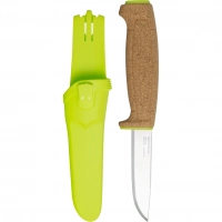 Нож с фиксированным лезвием Morakniv Floating Knife (S) Lime, сталь Sandvik 12C27, пробковая ручка купить в Ставрополе