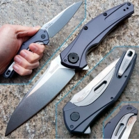 Нож складной Bareknuckle — Kershaw 7777, сталь Sandvik 14C28N, рукоять серый анодированный алюминий купить в 