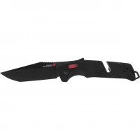 Полуавтоматический складной нож Trident Mk3 Black-Red Tanto, сталь D2, рукоять GRN купить в Ставрополе