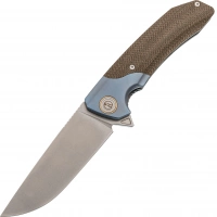 Складной нож Maxace Goliath Blue, сталь Bohler K110, Micarta купить в 