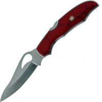 Складной нож Santa Fe Byrd Cara Cara, сталь 8Cr13MoV, рукоять сталь с накладкой из коралла купить в 