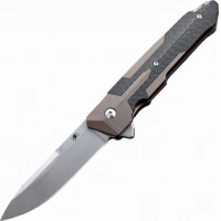 Складной нож Spartan Blades Kranos, сталь CPM-S35VN, рукоять бронзовый титан/черный Carbon fiber купить в Ставрополе