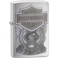 Зажигалка ZIPPO Harley-Davidson®, с покрытием Brushed Chrome, латунь/сталь, серебристая, 36x12x56 мм купить в Ставрополе