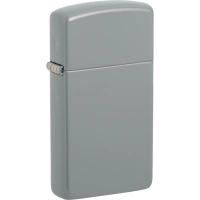 Зажигалка ZIPPO Slim® с покрытием Flat Grey, серая, матовая купить в Ставрополе