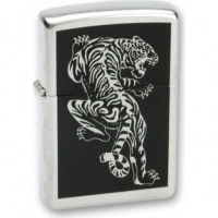 Зажигалка ZIPPO Tigre Satin Chrome, латунь с ник.-хром. покрыт., серебр., матовая, 36х56х12 мм купить в Ставрополе